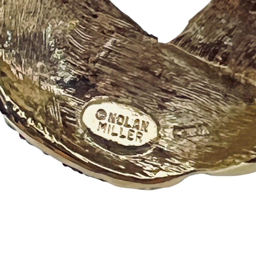 Nolan Miller Gold Tone Rope Chain Necklace With Love Knot Crystal Pendant (6006) - Picture 4 of 6